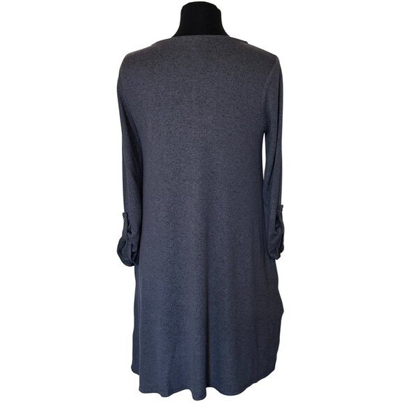 APT. 9 Mini Shift Dress Charcoal Gray Rayon Polyester Blend Women's Size SMALL - Picture 2 of 16